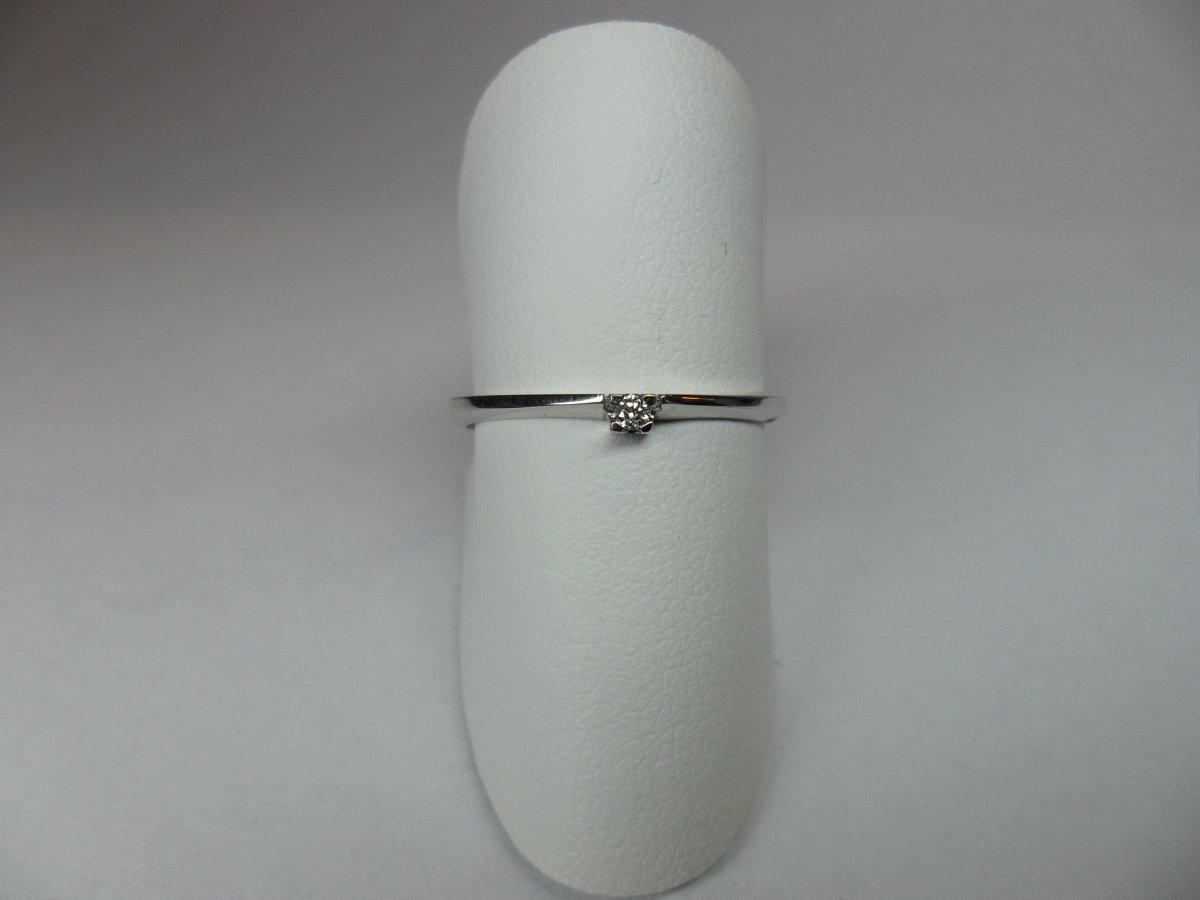 Asymmetrische fantasie ring Witgoud 0.02 crt.    